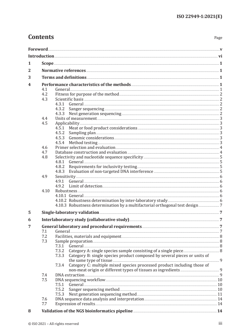ISO 22949-1:2021 - Molecular biomarker analysis — Methods of analysis for the detection and identification of animal species in food and feed products (nucleotide sequencing-based methods) — Part 1: General requirements
Released:10/25/2021