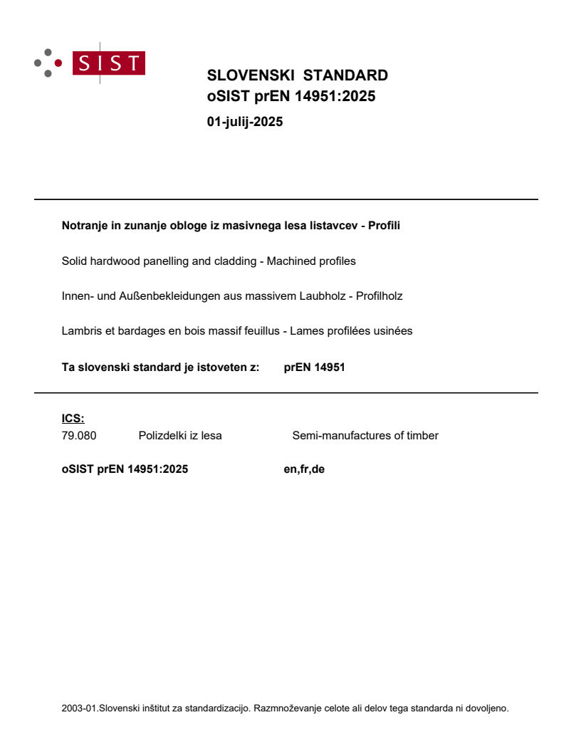 prEN 14951:2025