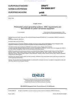 EN 62920:2017/prAB EN 62920:2017/oprAB:2023 - Page 3 preview