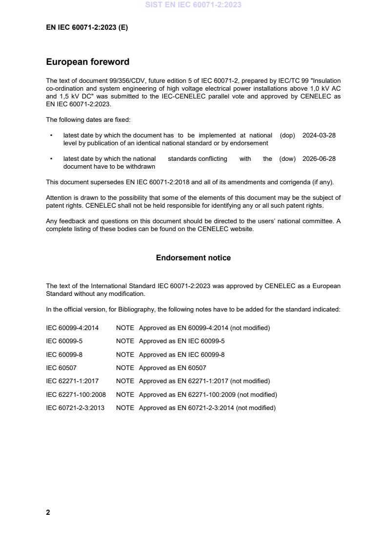 SIST EN IEC 60071-2:2023 SIST EN IEC 60071-2:2023 - BARVE - Page 4 preview