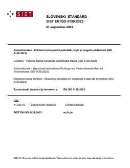 EN ISO 5139:2023 EN ISO 5139:2023 - Page 1 preview