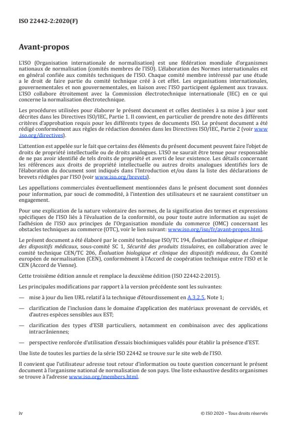 ISO 22442-2:2020 ISO 22442-2:2020 - Dispositifs médicaux utilisant des tissus animaux et leurs dérivés - Page 4 preview