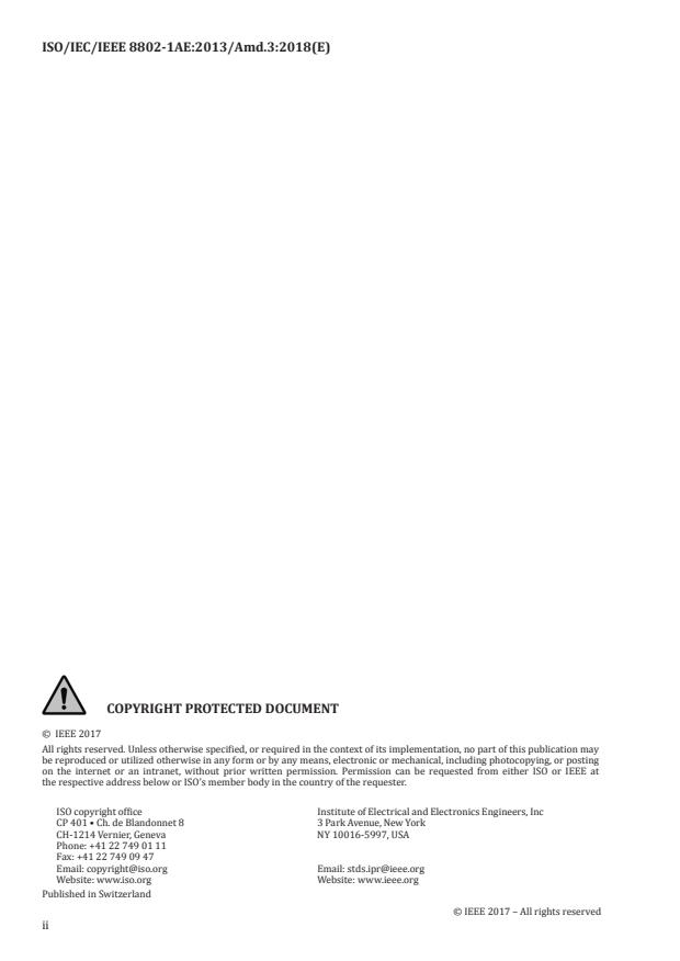 ISO/IEC/IEEE 8802-1AE:2013/Amd 3:2018 ISO/IEC/IEEE 8802-1AE:2013/Amd 3:2018 - Ethernet data encryption devices - Page 2 preview
