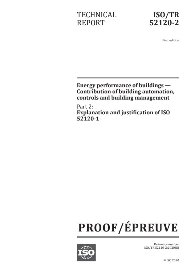 ISO/PRF TR 52120-2 - Energy performance of buildings -- Contribution of building automation, controls and building management