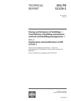 ISO/TR 52120-2:2021 - Energy performance of buildings — Contribution of building automation, controls and building management — Part 2: Explanation and justification of ISO 52120-1
Released:12/16/2021 - Page 1 preview