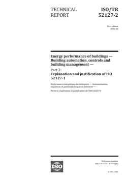 ISO/TR 52127-2:2021 - Energy performance of buildings — Building automation, controls and building management — Part 2: Explanation and justification of ISO 52127-1
Released:2/2/2021 - Page 1 preview