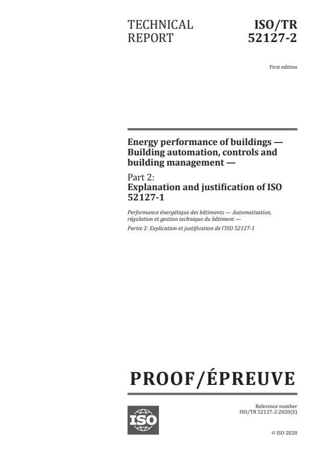 ISO/PRF TR 52127-2:Version 24-apr-2020 - Energy performance of buildings -- Building automation, controls and building management