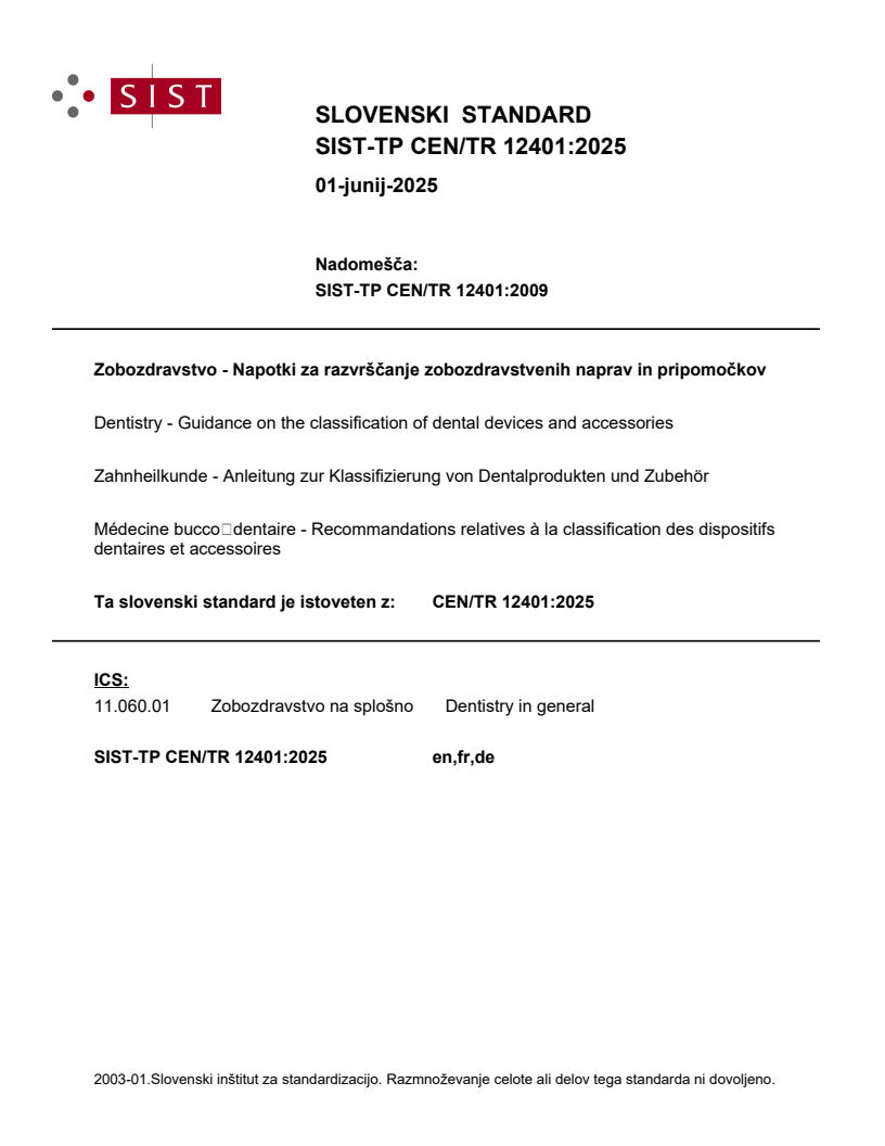 TP CEN/TR 12401:2025