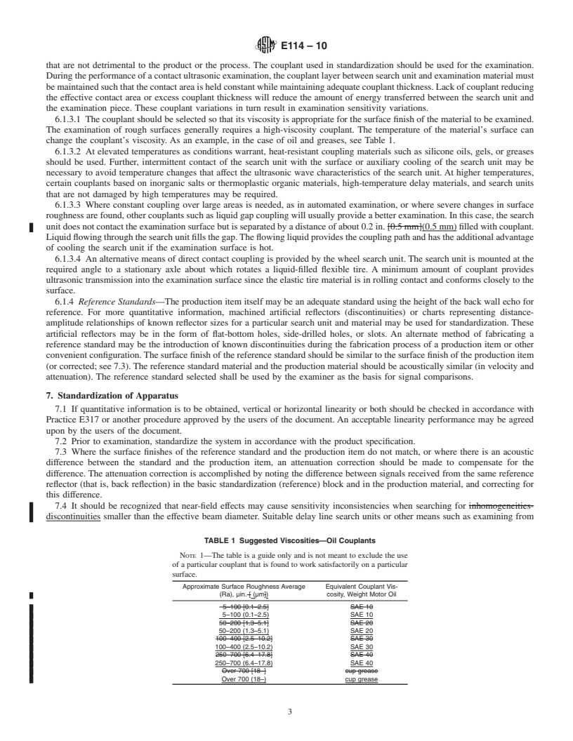 REDLINE ASTM E114-10 - Standard Practice for  Ultrasonic Pulse-Echo Straight-Beam Contact Testing