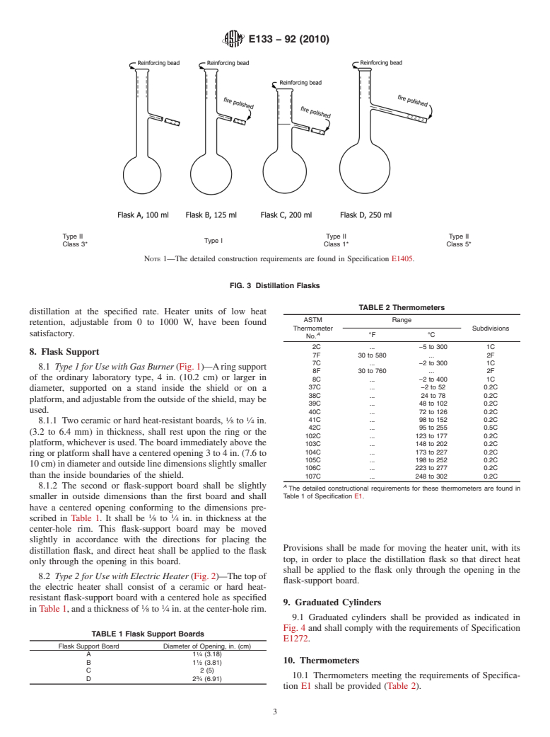 ASTM E133-92(2010) - Standard Specification for Distillation Equipment