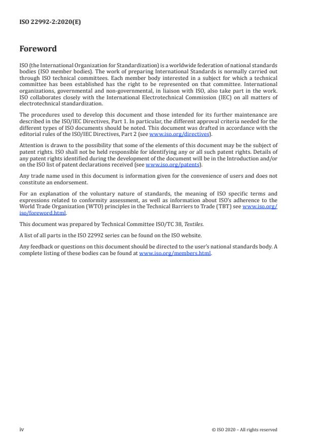 ISO 22992-2:2020 ISO 22992-2:2020 - Textiles -- Determination of certain preservatives - Page 4 preview