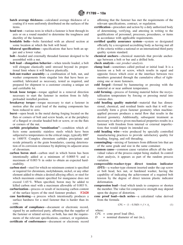 ASTM F1789-10a - Standard Terminology for F16 Mechanical Fasteners