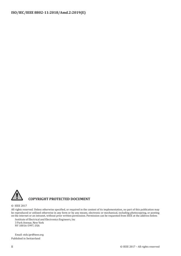 ISO/IEC/IEEE 8802-11:2018/Amd 2:2019 ISO/IEC/IEEE 8802-11:2018/Amd 2:2019 - Sub 1 GHz license exempt operation - Page 2 preview