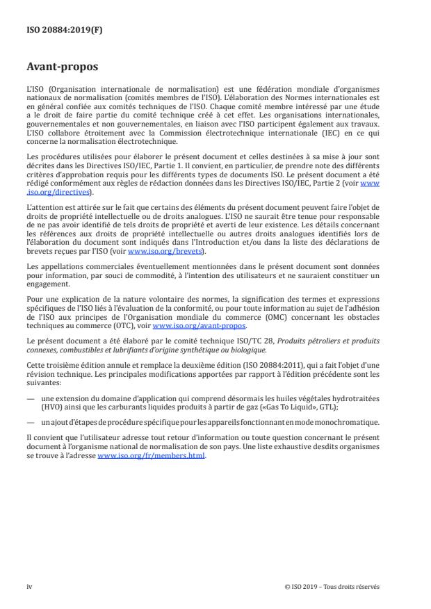 ISO 20884:2019 ISO 20884:2019 - Produits pétroliers -- Détermination de la teneur en soufre des carburants pour automobiles -- Spectrométrie de fluorescence de rayons X dispersive en longueur d'onde - Page 4 preview