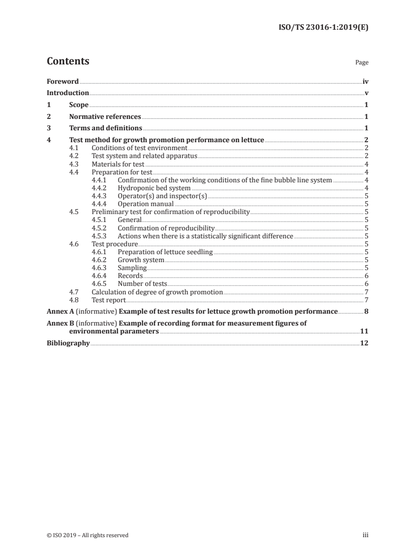 ISO/TS 23016-1:2019 - Fine bubble technology — Agricultural applications — Part 1: Test method for evaluating the growth promotion of hydroponically grown lettuce
Released:5/20/2019