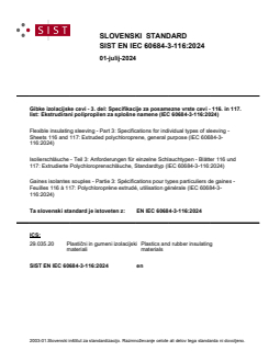 EN IEC 60684-3-116:2024 EN IEC 60684-3-116:2024 - Page 1 preview