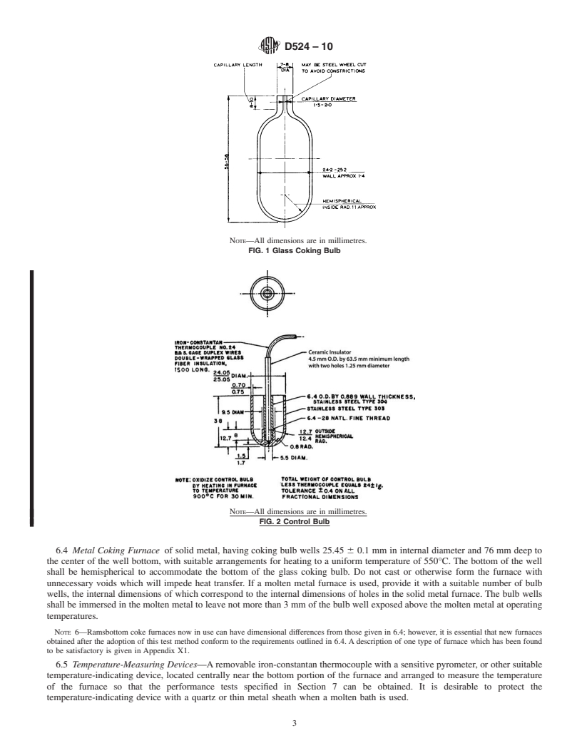 REDLINE ASTM D524-10 - Standard Test Method for Ramsbottom Carbon Residue of Petroleum Products