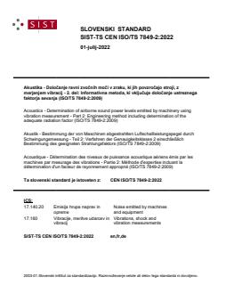 TS CEN ISO/TS 7849-2:2022 - Page 1 preview