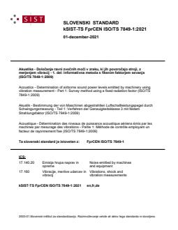 kTS FprCEN ISO/TS 7849-1:2021 - Page 1 preview