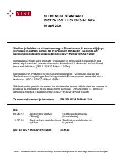 EN ISO 11139:2018/A1:2024 EN ISO 11139:2018/A1:2024 - Page 1 preview