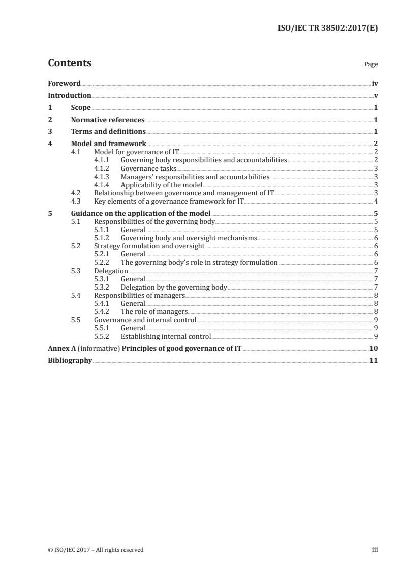 ISO/IEC TR 38502:2017 - Information technology — Governance of IT — Framework and model
Released:12/21/2017
