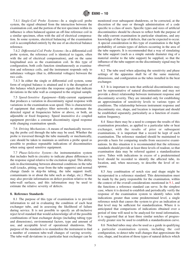 ASTM E690-10 - Standard Practice for In Situ Electromagnetic (Eddy-Current) Examination of Nonmagnetic Heat Exchanger Tubes
