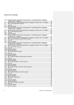 ISO/IEC 30113-12:2019 REDLINE ISO/IEC 30113-12:2019 - Information technology — User interfaces — Gesture-based interfaces across devices and methods — Part 12: Multi-point gestures for common system actions
Released:11/20/2019 - Page 4 preview