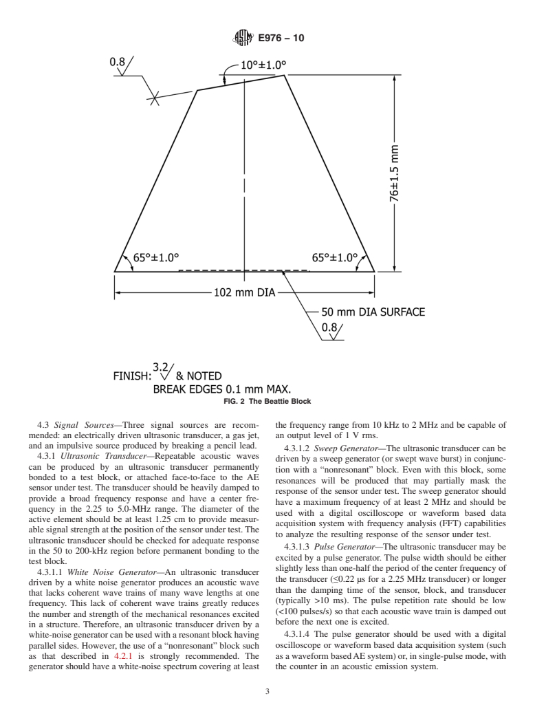 ASTM E976-10 - Standard Guide for Determining the Reproducibility of Acoustic Emission Sensor Response