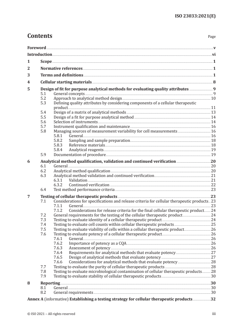 ISO 23033:2021 - Biotechnology — Analytical methods — General requirements and considerations for the testing and characterization of cellular therapeutic products
Released:27. 08. 2021