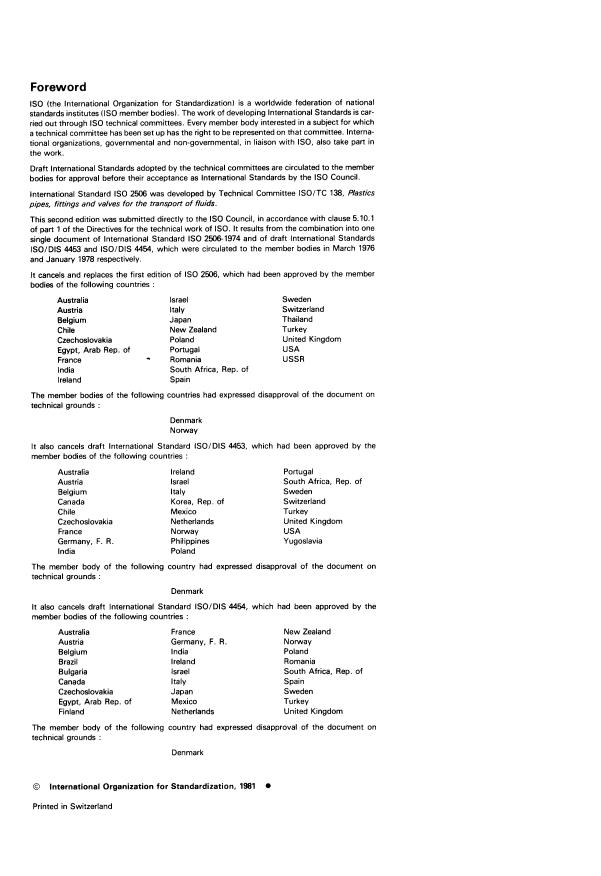 ISO 2506:1981 ISO 2506:1981 - Polyethylene pipes (PE) -- Longitudinal reversion -- Test methods and specification - Page 2 preview