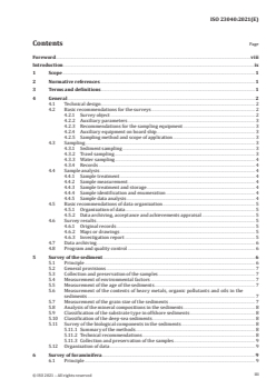 ISO 23040:2021 - Marine environment impact assessment (MEIA) — Specification for marine sediments in seabed areas — Survey of interstitial biota
Released:12/10/2021 - Page 3 preview