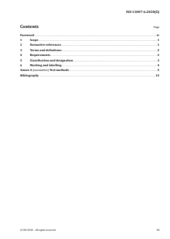 ISO 13007-6:2020 - Ceramic tiles — Grouts and adhesives — Part 6: Requirements, test methods, evaluation of conformity, classification and designation for waterproof membranes used with the installation of ceramic tiles
Released:11/4/2020 - Page 3 preview