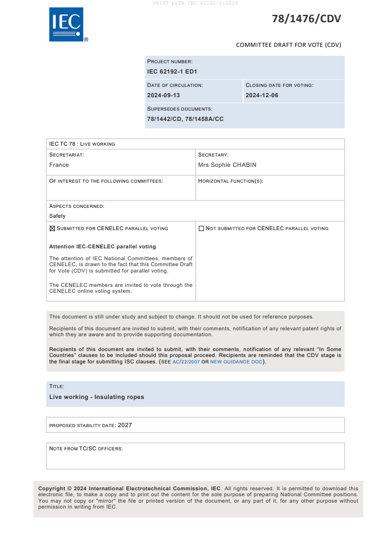 prEN IEC 62192-1:2024