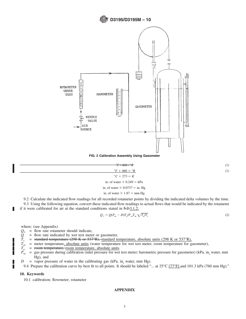REDLINE ASTM D3195/D3195M-10 - Standard Practice for Rotameter Calibration