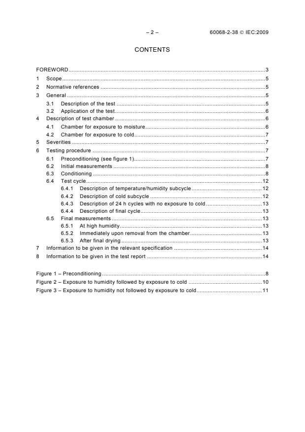 IEC 60068-2-38:2009 IEC 60068-2-38:2009 - Environmental testing - Part 2-38: Tests - Test Z/AD: Composite temperature/humidity cyclic test - Page 4 preview