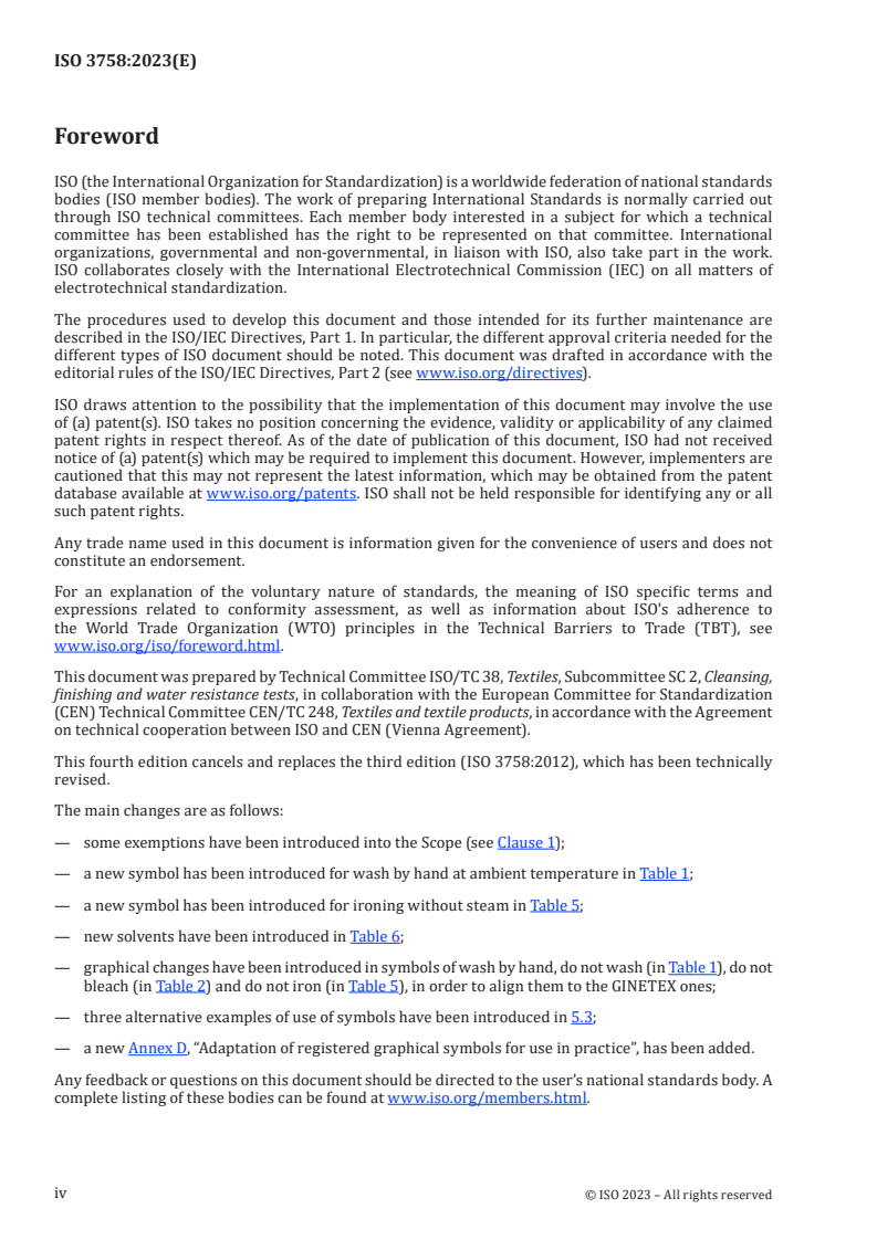 ISO 3758:2023 ISO 3758:2023 - Textiles — Care labelling code using symbols
Released:6. 12. 2023 - Page 4 preview