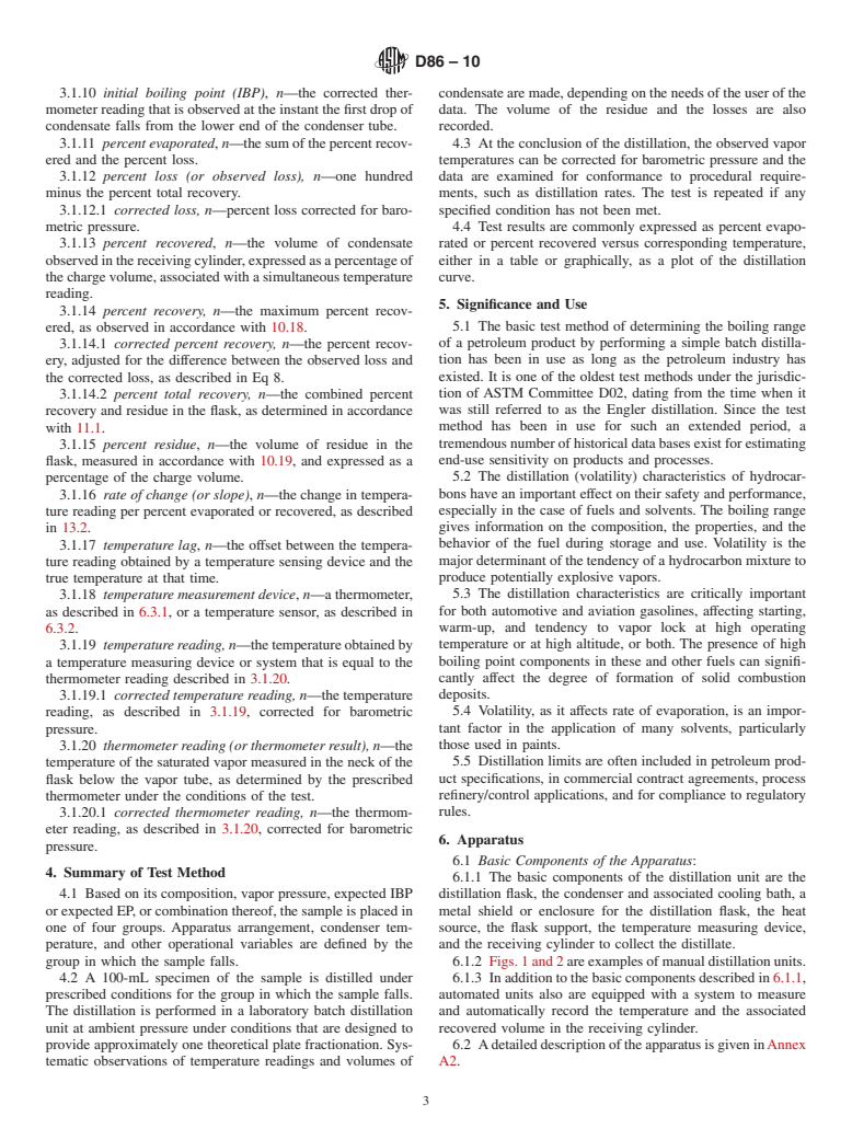 ASTM D86-10 - Standard Test Method for Distillation of Petroleum Products at Atmospheric Pressure