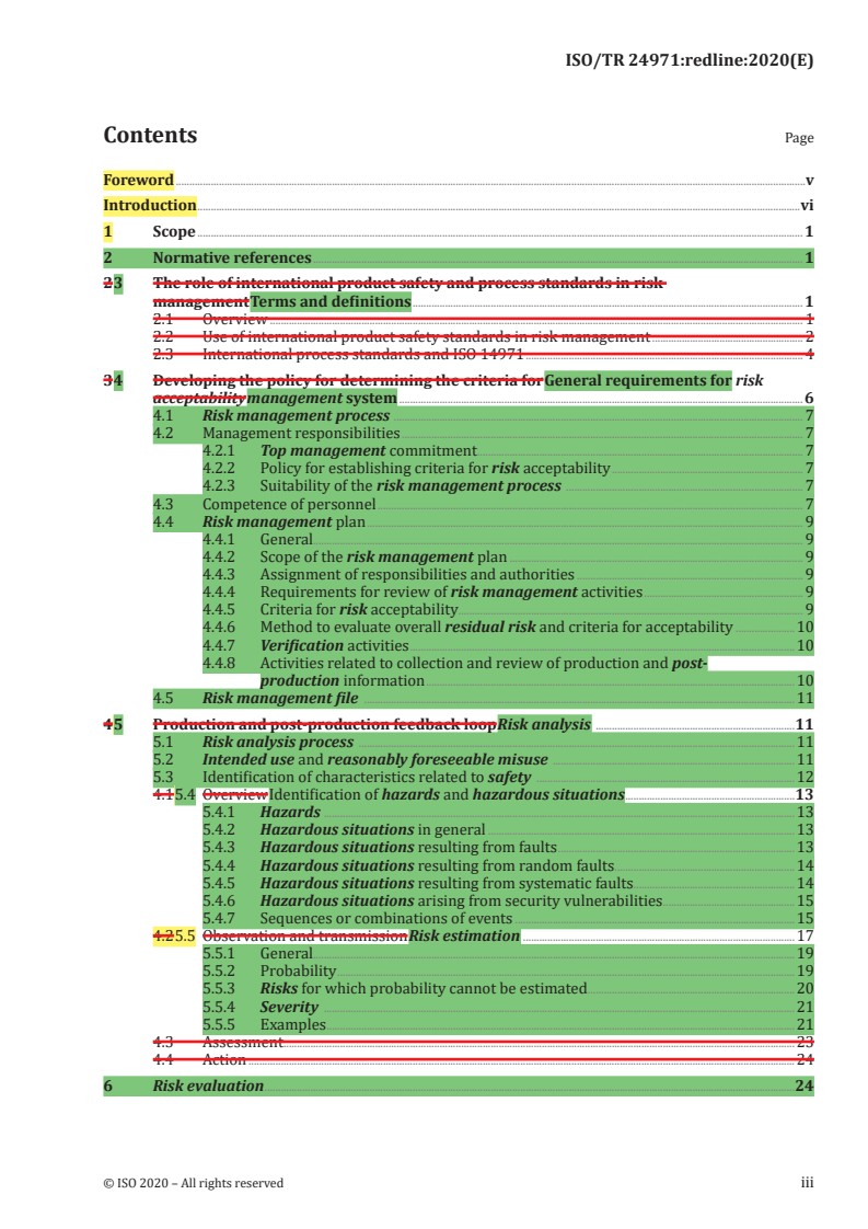 REDLINE ISO/TR 24971:2020 - Medical devices — Guidance on the application of ISO 14971
Released:6/16/2020