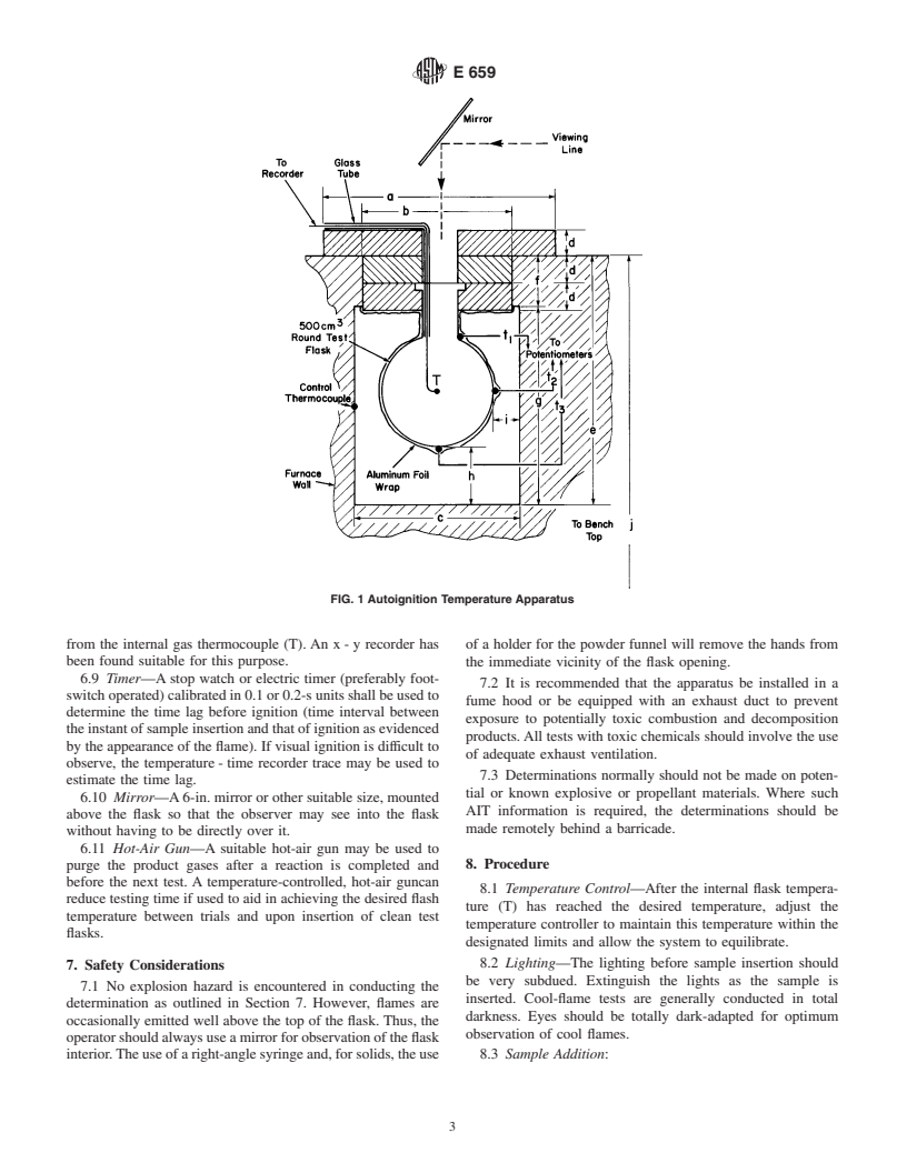 ASTM E659-78(2000) - Standard Test Method for Autoignition Temperature of Liquid Chemicals