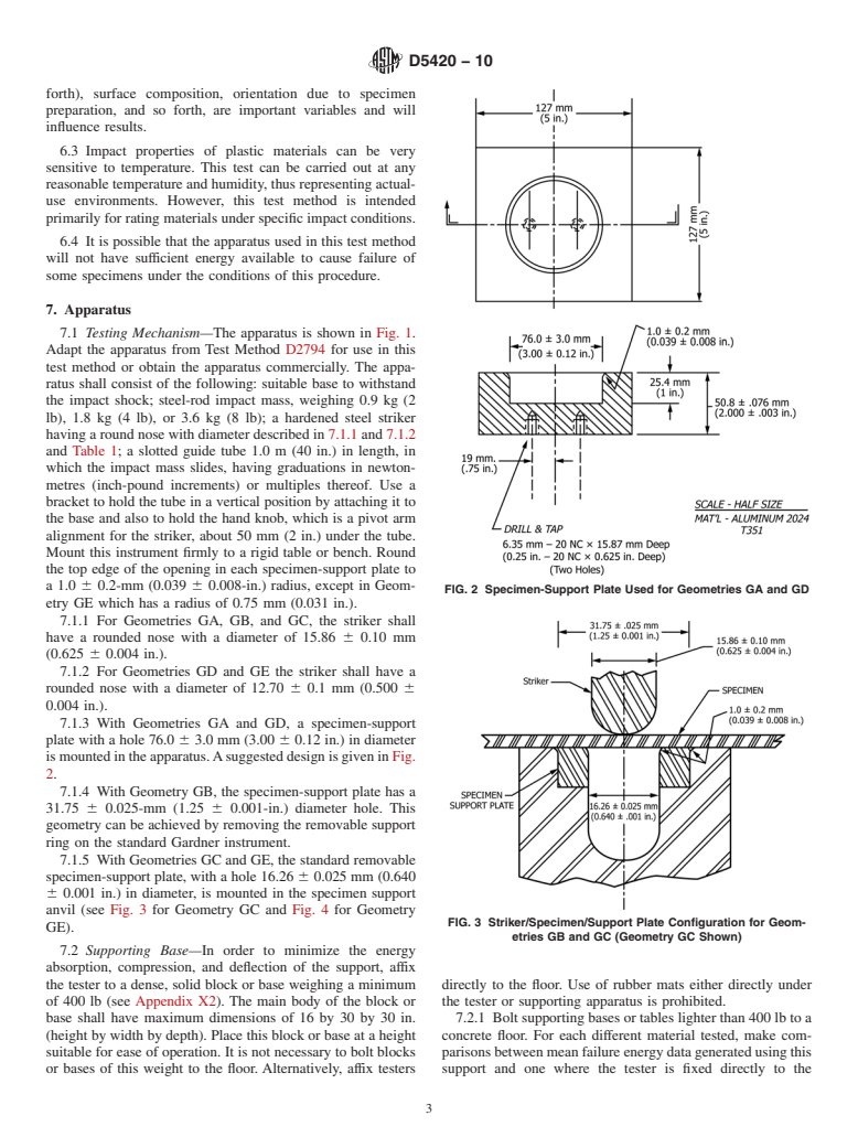 ASTM D5420-10 - Standard Test Method for Impact Resistance of Flat, Rigid Plastic Specimen by Means of a Striker Impacted by a Falling Weight (Gardner Impact)