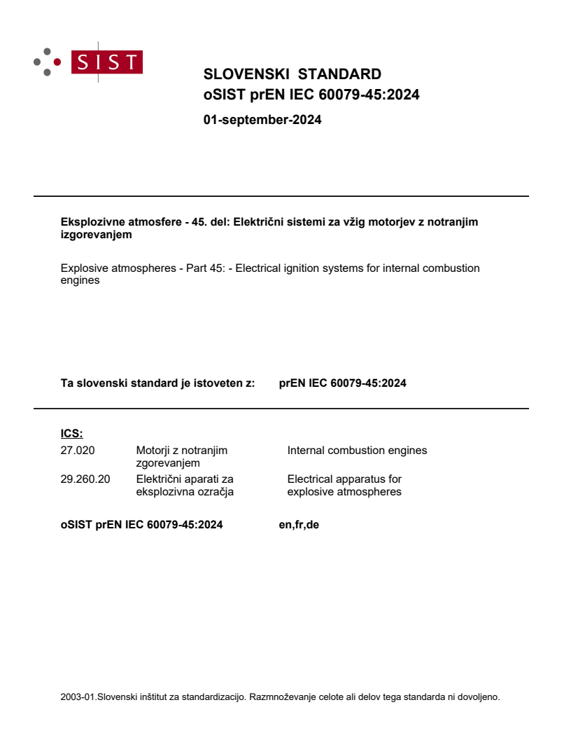 prEN IEC 60079-45:2024