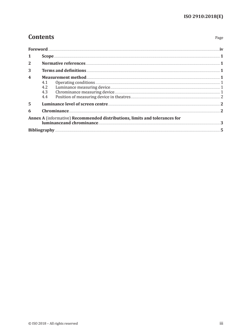 ISO 2910:2018 - Cinematography — Screen luminance and chrominance for the projection of film motion pictures
Released:2/9/2018