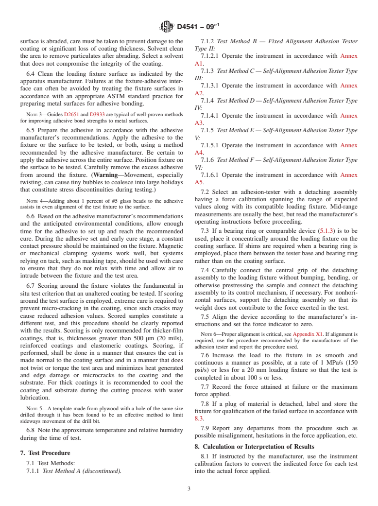 ASTM D4541-09e1 - Standard Test Method for Pull-Off Strength of Coatings Using Portable Adhesion Testers