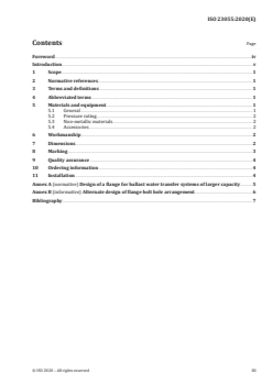 ISO 23055:2020 - Ships and marine technology — Design requirements for international ballast water transfer connection flange
Released:1/31/2020 - Page 3 preview