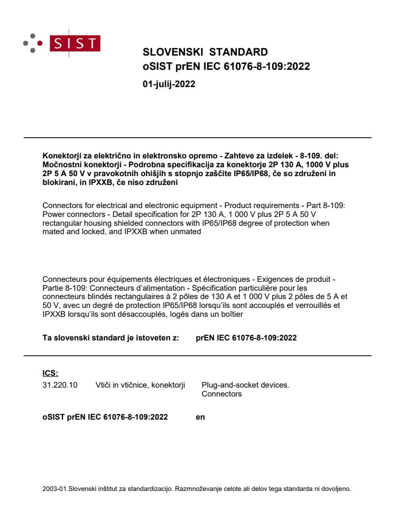 prEN IEC 61076-8-109:2022 - BARVE