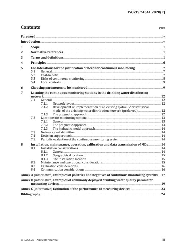ISO/TS 24541:2020 - Service activities relating to drinking water supply, wastewater and stormwater systems -- Guidelines for the implementation of continuous monitoring systems for drinking water quality and operational parameters in drinking water distribution networks