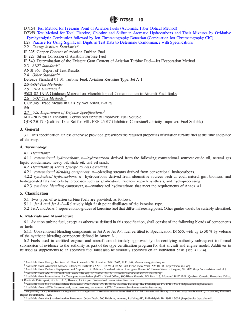 REDLINE ASTM D7566-10 - Standard Specification for Aviation Turbine Fuel Containing Synthesized Hydrocarbons