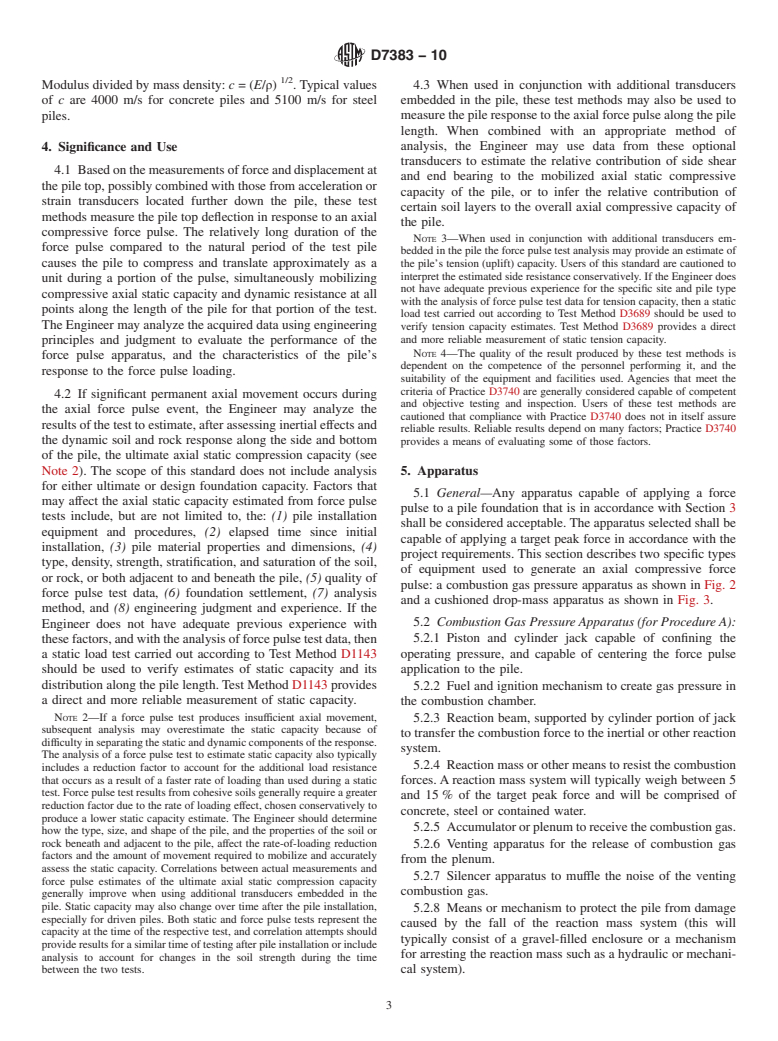 ASTM D7383-10 - Standard Test Methods for Axial Compressive Force Pulse (Rapid) Testing of Deep Foundations