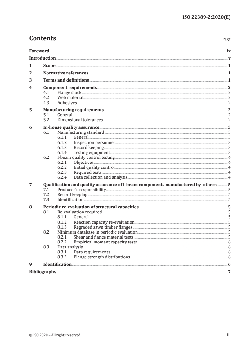 ISO 22389-2:2020 - Timber structures — Bending applications of I-beams — Part 2: Component performance and manufacturing requirements
Released:4/8/2020