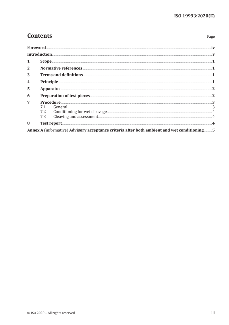 ISO 19993:2020 - Timber structures — Glued laminated timber — Face and edge joint cleavage test
Released:4/14/2020